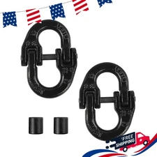 2 Pcs Safety G80 Hammerlock Coupling Link Heavy Duty Alloy Steel Connecting Link