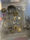 Vintage Costume Jewelry Lot Assorted Styles Bold To Dainty Gold Tone Silver Tone