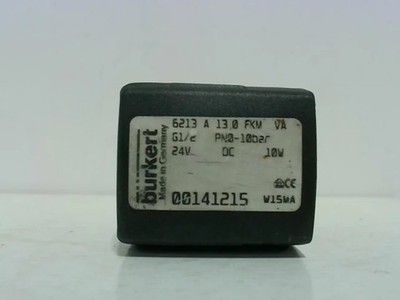 Burkert 00141215 Solenoid Valve Coil 24VDC 10W 6213 A 13.0 FKM VA-Used