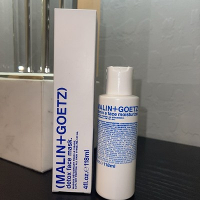 MALIN + GOETZ  Vitamin E Face Mois 4oz + Detox Fa Mask 4oz + extra surprise gift