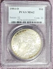 1884-O Morgan Silver Dollar PCGS MS62 UNCIRCULATED $1 Coin New Orleans