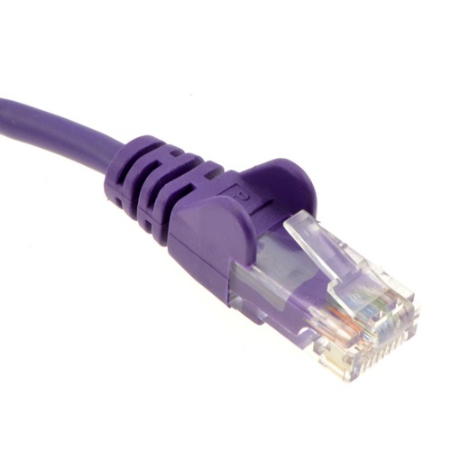1m Violet Réseau Ethernet RJ45 Cat5E-CCA UTP Internet Brassage 26AWG Câble - Photo 2/3