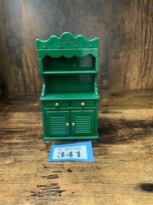 Sylvanian families beautiful vintage ornate kitchen dresser and hanging hooks  