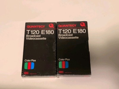 New Sealed Quantegy VHS Tape Broadcast Video Cassette T120 E-180 Color Plus