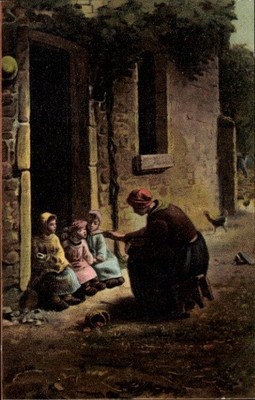 Künstler Ak Millet, Francois, Pflegemütterchen, Leben auf dem Lande - 4291970