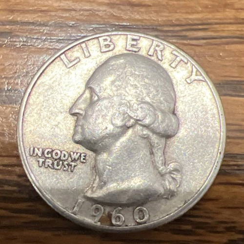 1960 Washington Quarter 25C 90% Silver Business Strike US Coin KM# 164