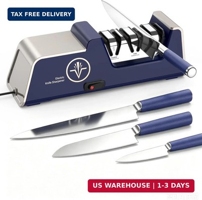 VIDOME Professional Electric Knife Sharpener with 100% Diamond Abrasives and Pre