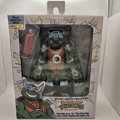 NECA Teenage Mutant Ninja Turtles Adventures Leonardo Stump Arena Figure New