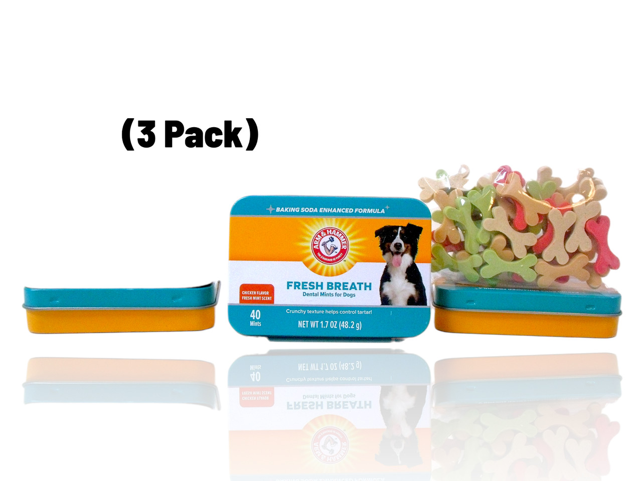 (3-Pack) Arm & Hammer Dental Care Mints for Dogs Fresh Breath Tartar Exp 03/2027