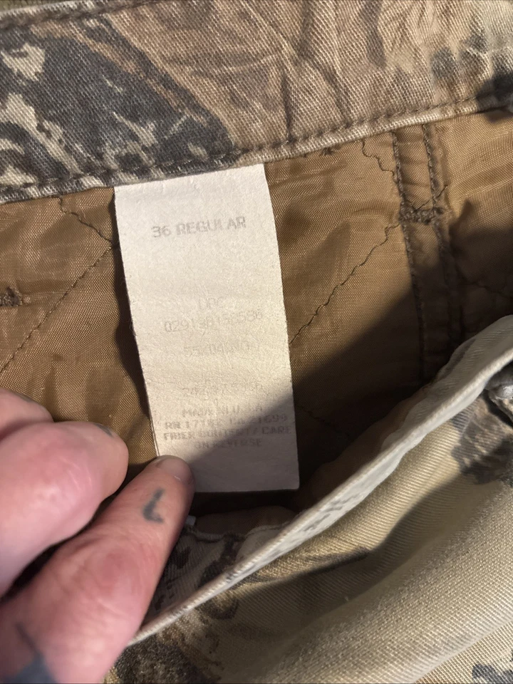 Real Tree Camo Pants 34x28 Men's vintage faded winter pants  - Image 2 of 4