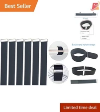 6Pcs Nylon Heavy Duty Reusable Hook and Loop Cinch Straps 18x2 for Cable