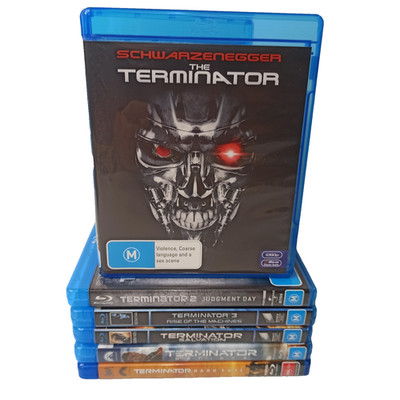 The Terminator 1 2 3 Salvation Genisys Fate (Blu-ray) Action Sci-Fi Region B VGC