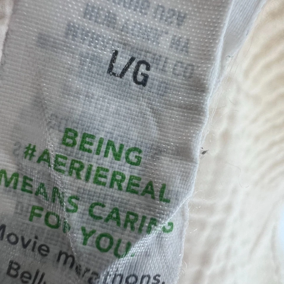 Марлевая рубашка Aerie на пуговицах L большая бежевая желтовато-коричневая большого размера богемное побережье - Изображение 4 из 4