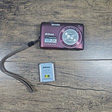 Nikon COOLPIX S4100 14.0MP 5x Optical Touchscreen Digital Camera Plum Read 