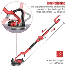 Drywall Sander 750W 6A Wall Sander 6 Variable Speed W/ 14 Pcs Sanding Discs LUXM