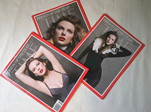Taylor Swift 2023 Time Magazine Person Of The YEAR Set 3 Covers Cat~Denim! EUC A - Picture 6 of 14