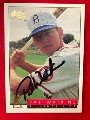 Pat Watkins 1993-1994 Fleer Excel #182 Billings Mustangs Cincinnati Reds SIGNED