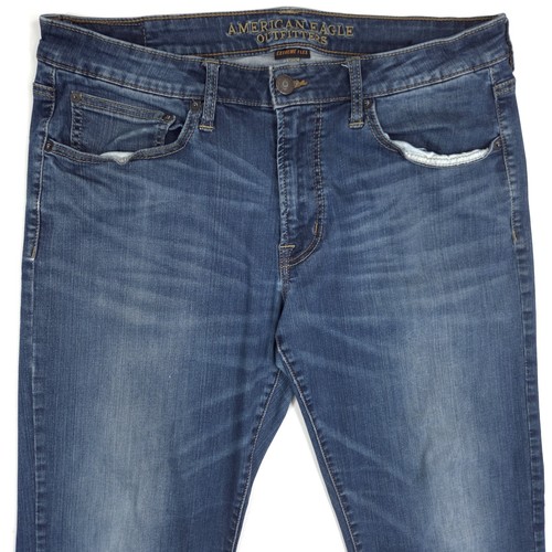 American Eagle Extreme Flex Jeans Mens 34x30 Original Straight Dark Wash Stretch - Picture 2 of 9
