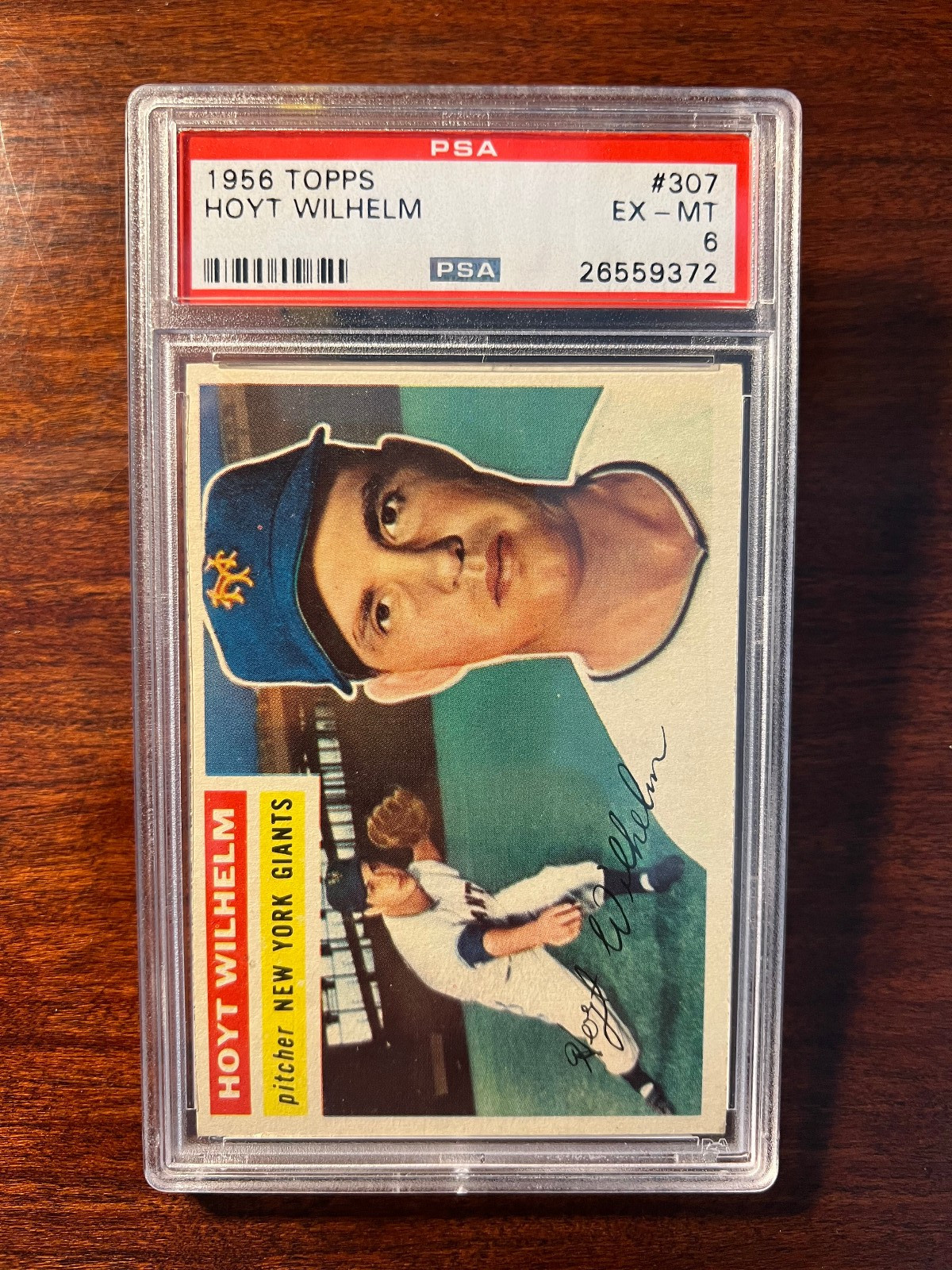 1956 Topps Baseball Hoyt Wilhelm (HOF) #307 PSA 6
