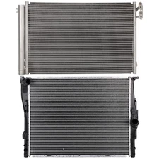 Radiator & AC Condenser Cooling Kit For BMW 2008-2010 128i 2006 325i 325xi 330i