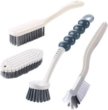 Stiff Bristle Scrub Brushes - 4 Pack for Efficient Kitchen Cleaning