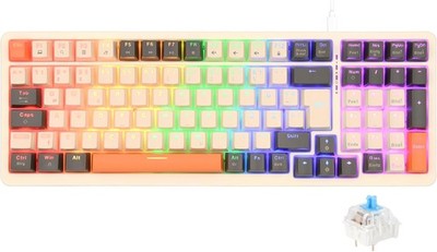 Rii Mechanische Tastatur Gaming Keyboard, Gaming Tastatur Kabel mit QWERTZ