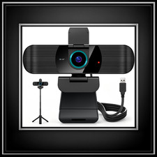 2K QHD Webcam 60fps with Tripod - USB Camera for PC/Laptop Streaming  Gaming
