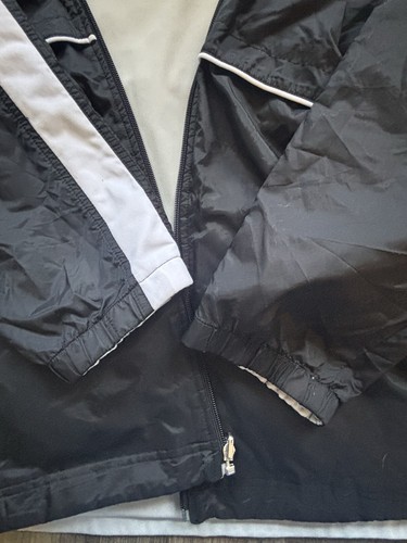 Nike Men’s Reversible Long Sleeve Jacket Black Gray Nylon Polyester Size Medium - Picture 8 of 16