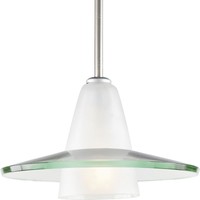 Progress Lighting P5011-09 Contemporary Stem-hung Pendant With An Etched Glass C on sale Progress Lighting P5011-09 Contemporary Stem-hung Pendant With An Etched Glass C on sale