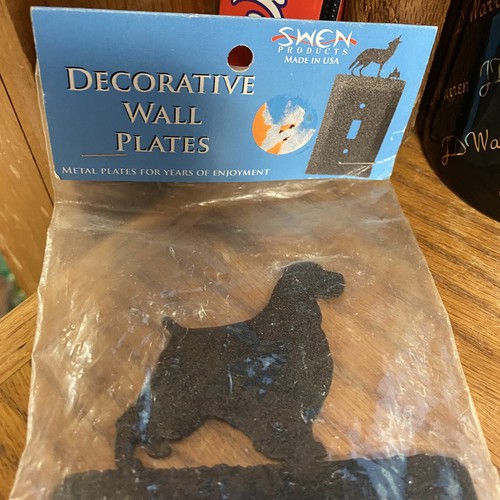 Swen Decorative Wall Plates Springer Spaniel Black Light Switch Cover - Picture 2 of 4