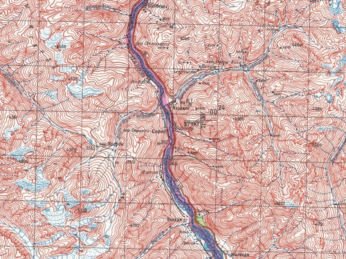 Russian Soviet Military Topographic Map - ISHKASHIM (Tajikistan) 1:200K, ed.1986 - Picture 6 of 9