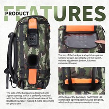 For JBL Partybox 310 Bluetooth Speaker Backpack Travel Carrying Case Storage Bag