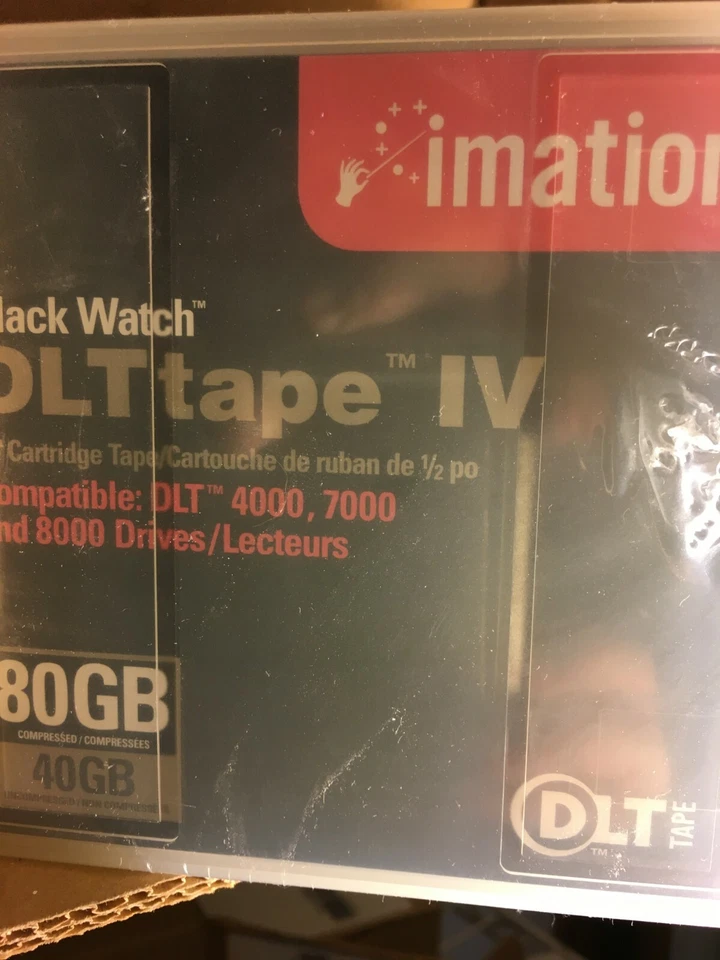 21 NEW Imation DLT tape IV black watch 80GB/40GB,  data tape cartridges 42337  - Image 4 of 4