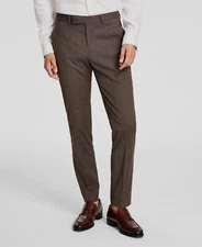 Kenneth Cole Reaction Men's Brown Slim Fit Suit Separate Pants Size 35W 33L