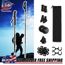 2x Trekking Poles Nordic Walking Hiking Sticks Anti-shock Adjustable Alpenstock