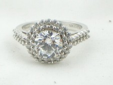 PAJ Sterling Silver Cubic Zirconia Wedding Band Ring 925 Sz: 7