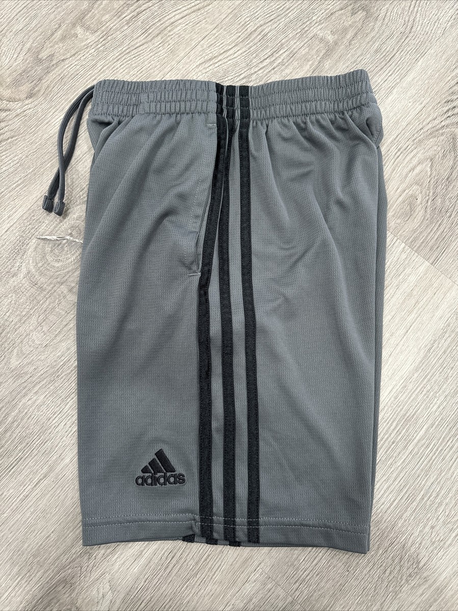 Adidas Athletic Basketball Shorts Gray Boys Size M 10-12