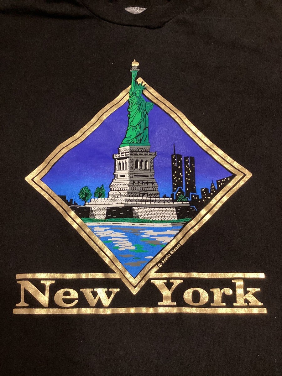 Vintage Keehn Scenes Shirt Size XL New York Single Stitch 1990s