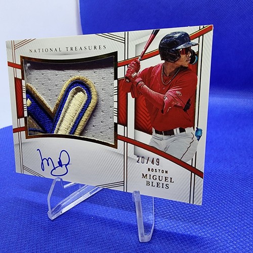 2023 Panini National Treasures Rookie Material patch auto Miguel Bleis # 20/49 - Picture 5 of 8