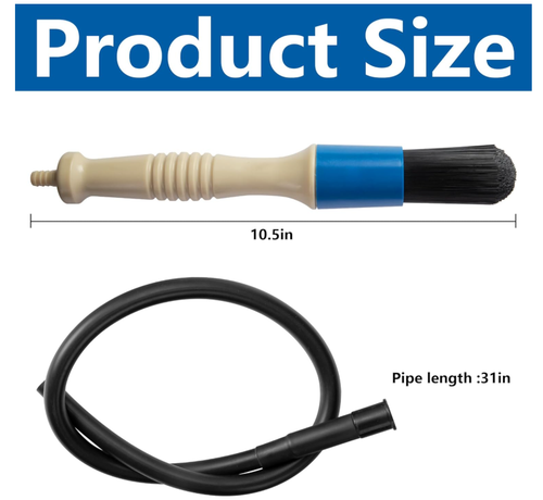 FlowThru Parts Washer Brush Parts Cleaning Brush 31 Inch Long Hose Part Cleaner - Picture 2 of 7