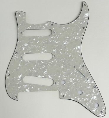 Ivory White Pearl Pickguard Fit Fender Player Stratocaster Floyd Rose SSS Style