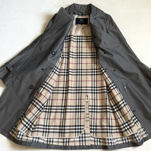 Burberry London Trench Coat with Liner & Belt, Gray [EX