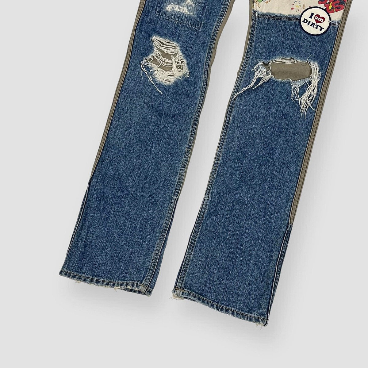パンツ HYSTERIC GLAMOUR HG Patch denime pants Hysteric Glamour Cargo Patchwork Jeans Blue Denim Waist 30