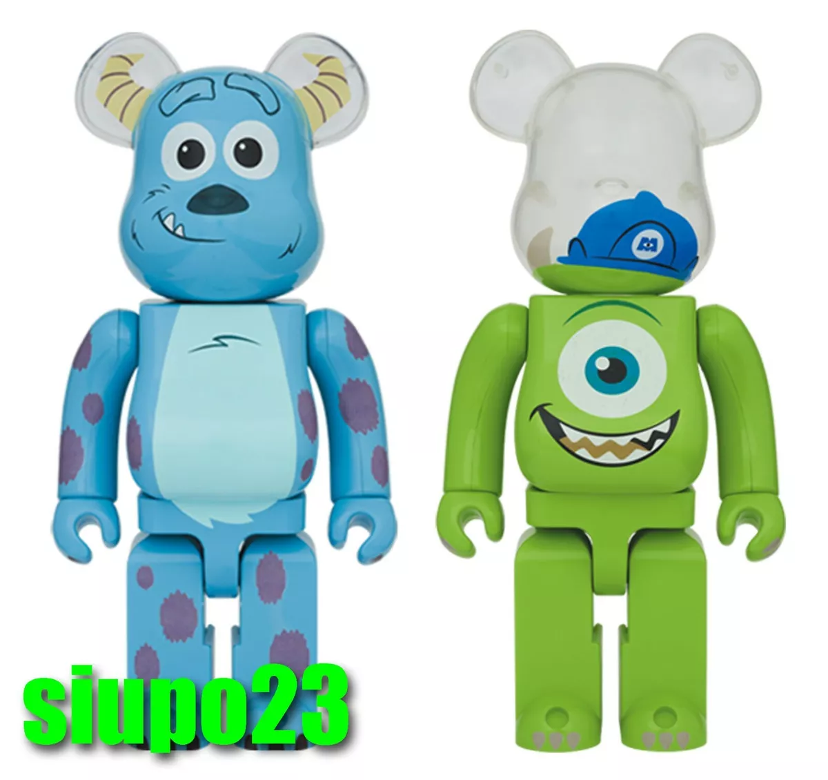 Medicom 1000% Bearbrick ~ Disney Be@rbrick Monsters Inc Mike &