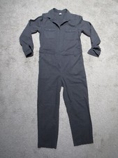 OLD NAVY Solid Black COVERALL Jumpsuit SMALL Canvas Utility Pockets Button Front