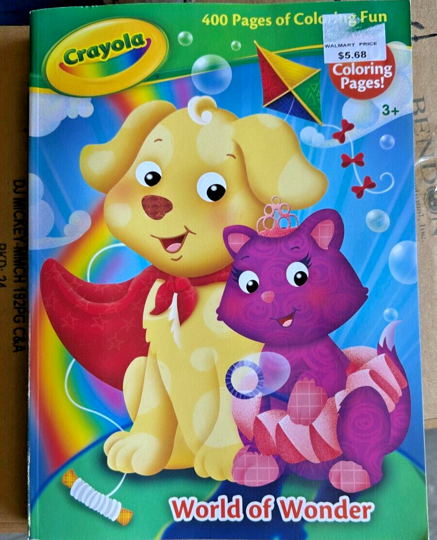 NEW CRAYOLA 400 PAGES WORLD OF WONDER COLORING BOOK 3+