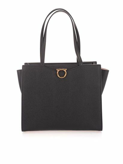 SALVATORE FERRAGAMO Gancini Bon Bon Tote,Handbag,Shoulder,Logo