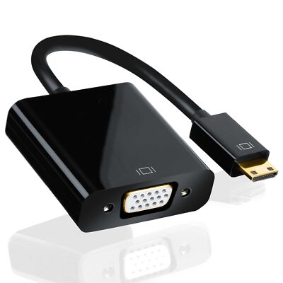 CSL Full HD Mini HDMI auf VGA Adapter inkl. Audio-Übertragung Mini HDMI to VGA