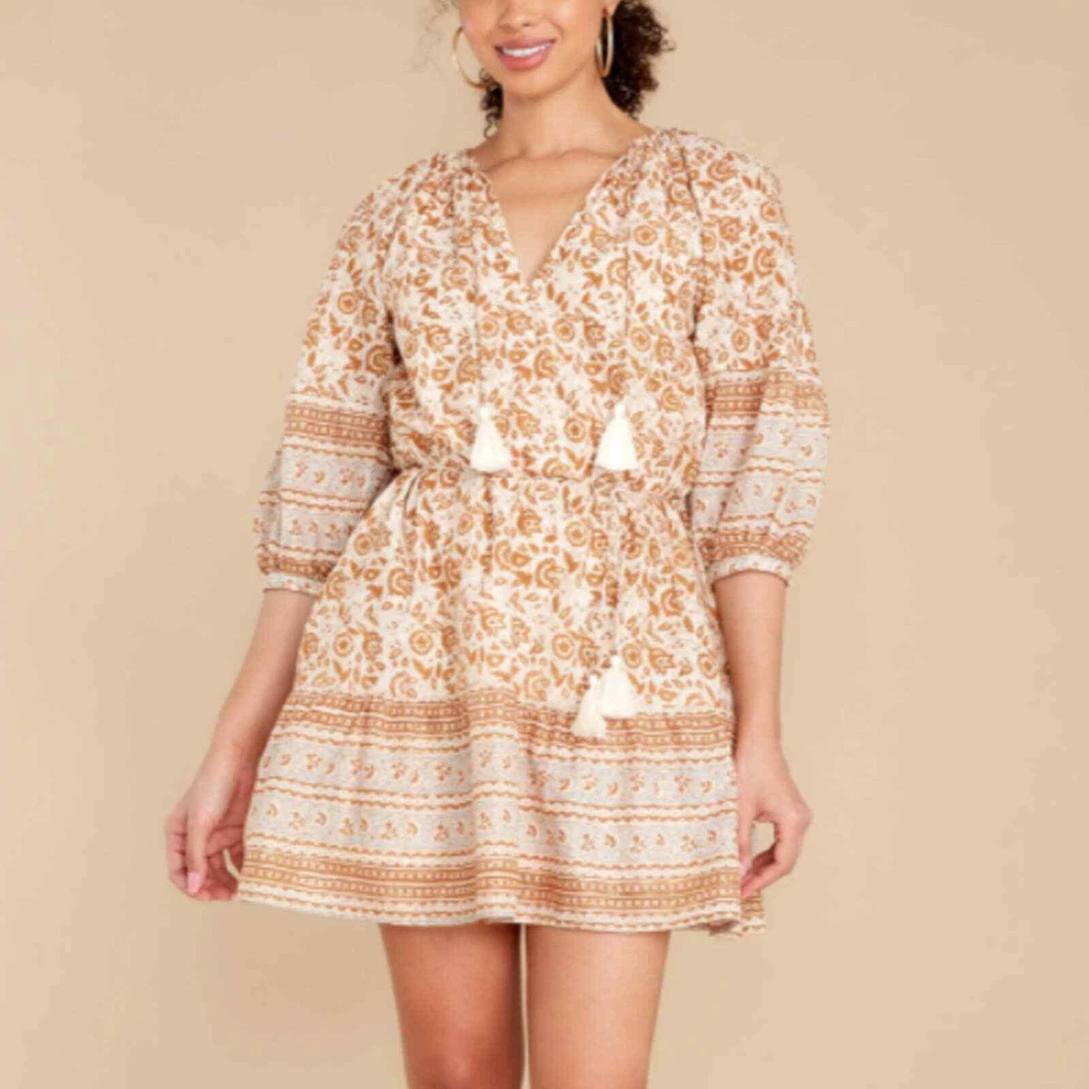 Cleobella x Revolve Rosy Mini Dress Tamil Block Print Size S | eBay