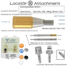 Implant Abutment AH=3/4/5mm Screwdriver Male Cap Locat0r Attachment For Den-tium